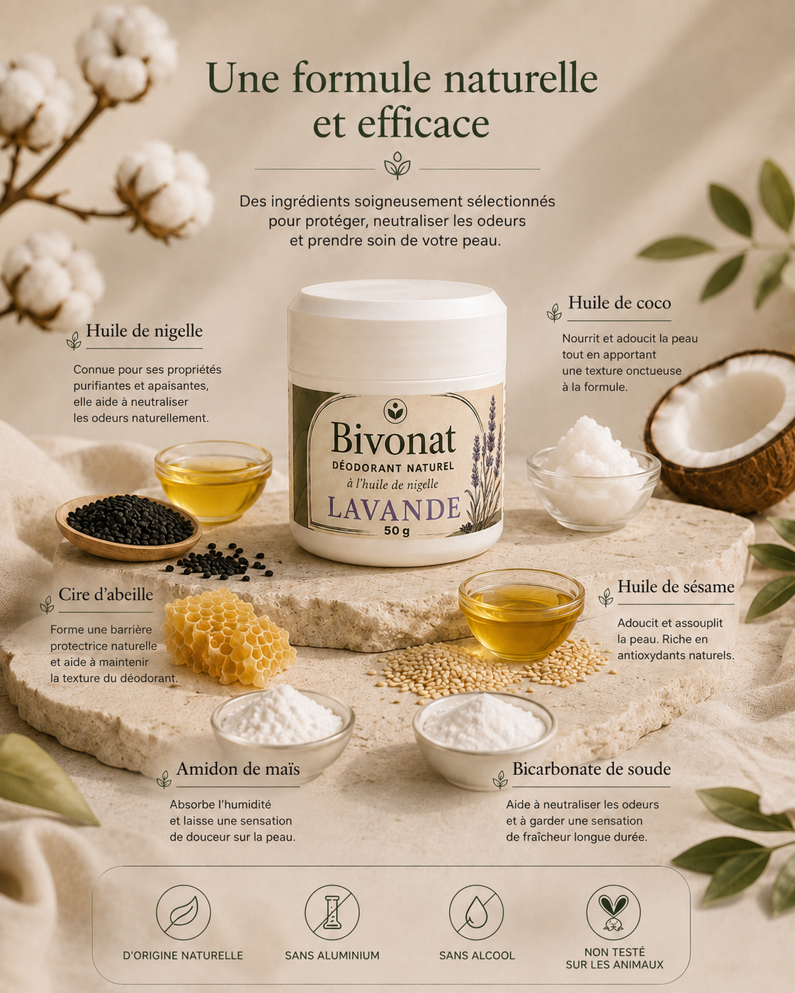 Déodorant naturel Lavande